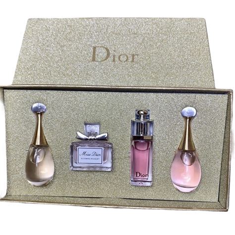 christian dior perfume jasmine|Christian Dior miniature perfume set.